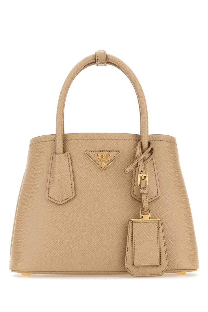 Prada Women Sand Leather Handbag