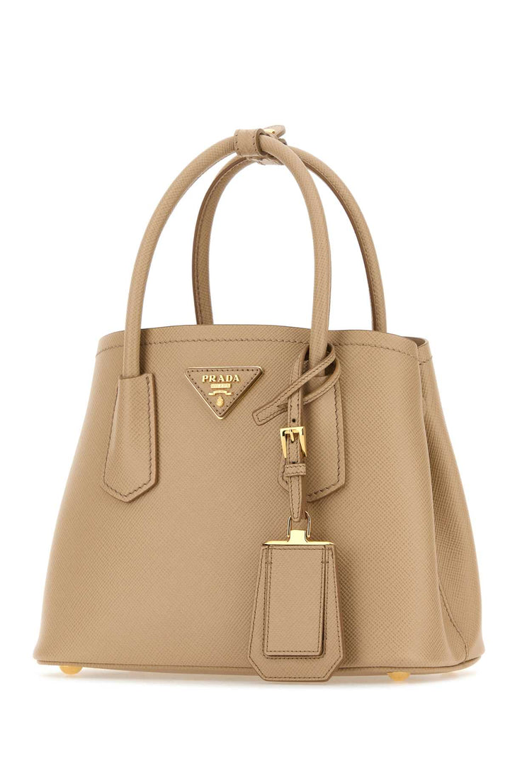 Prada Women Sand Leather Handbag