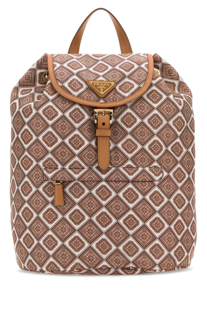 Prada Women Printed Re-Nylon Backpack