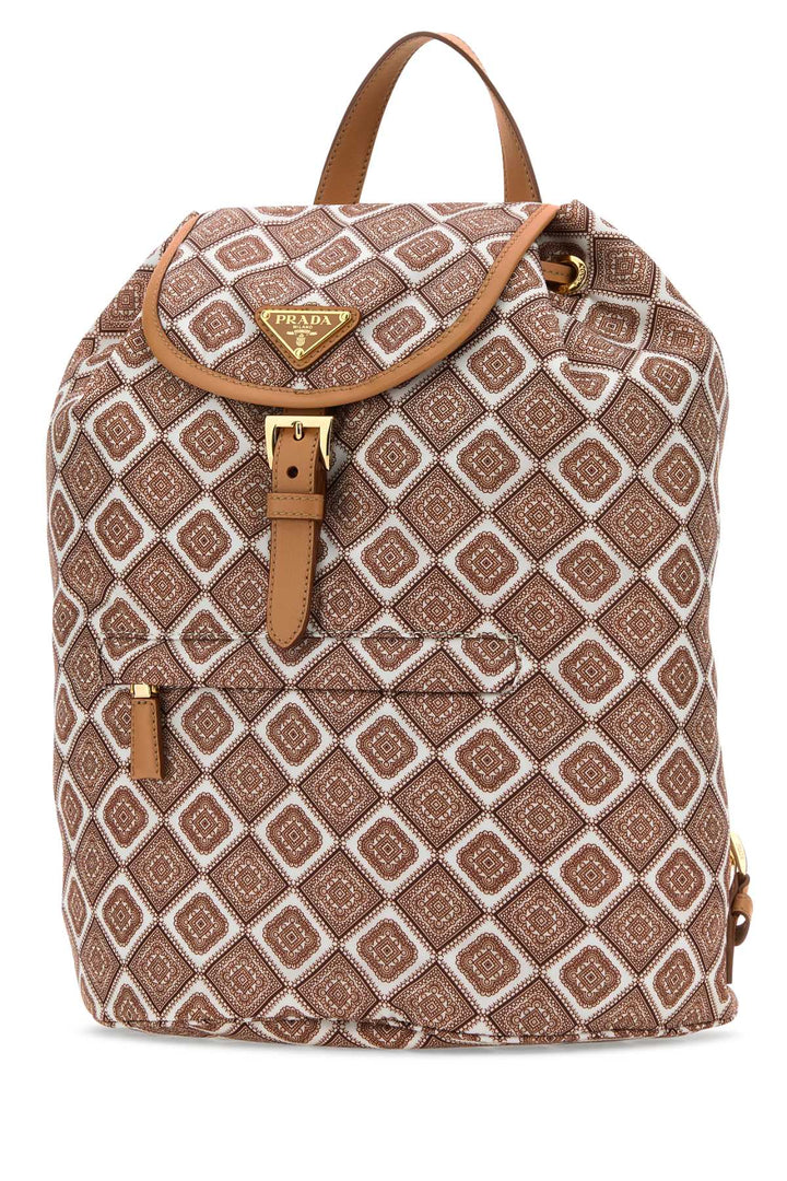 Prada Women Printed Re-Nylon Backpack