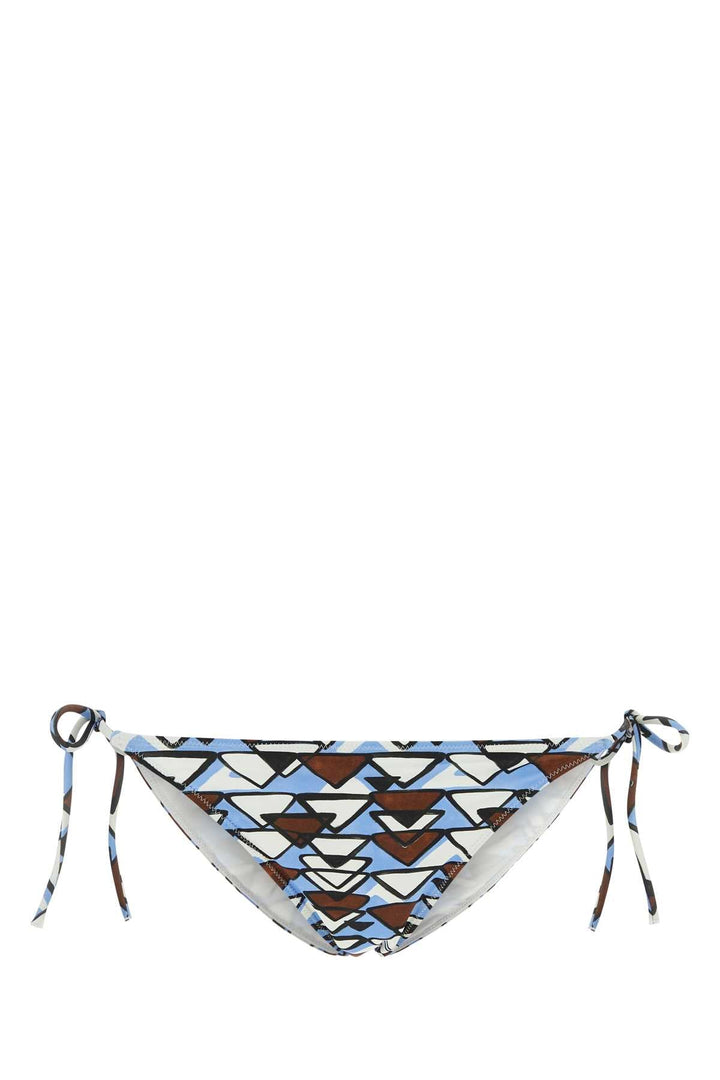 Prada Women Printed Stretch Nylon Bikini Bottom