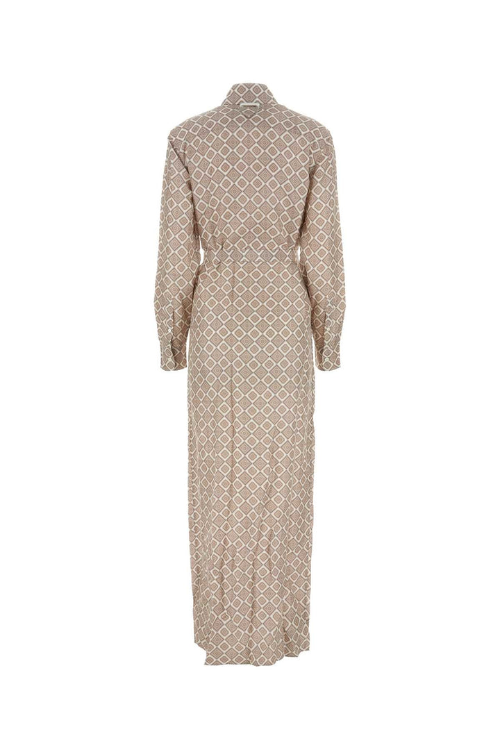 Prada Women Printed Silk Shirt Dress