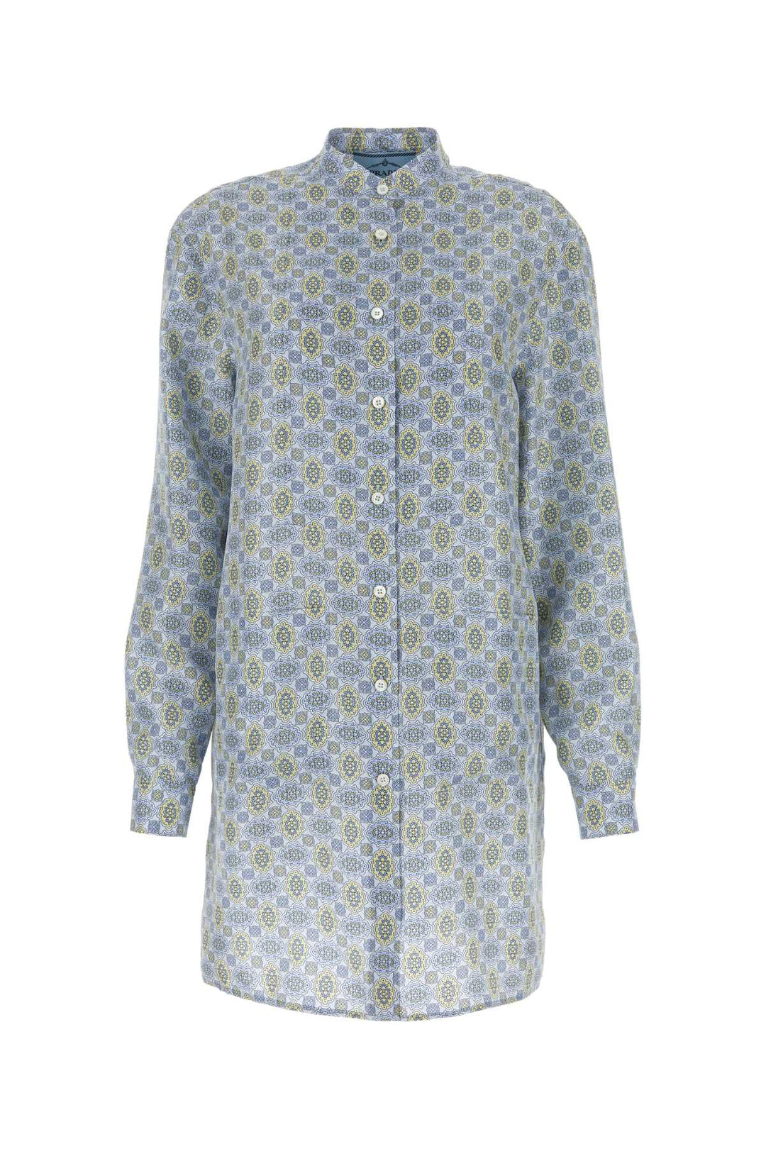 Prada Women Printed Silk Shirt Dress