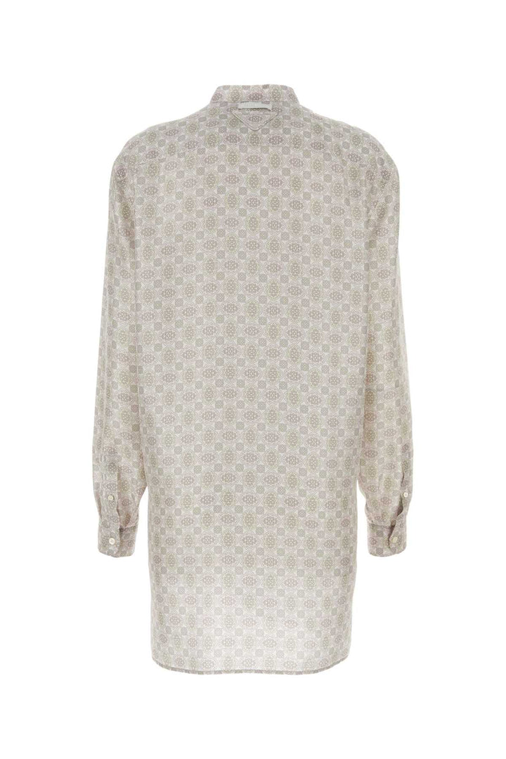 Prada Women Printed Silk Shirt Dress
