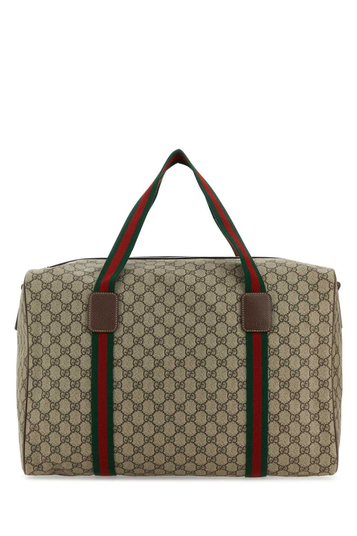 Gucci Men Gg Supreme Fabric Travel Bag