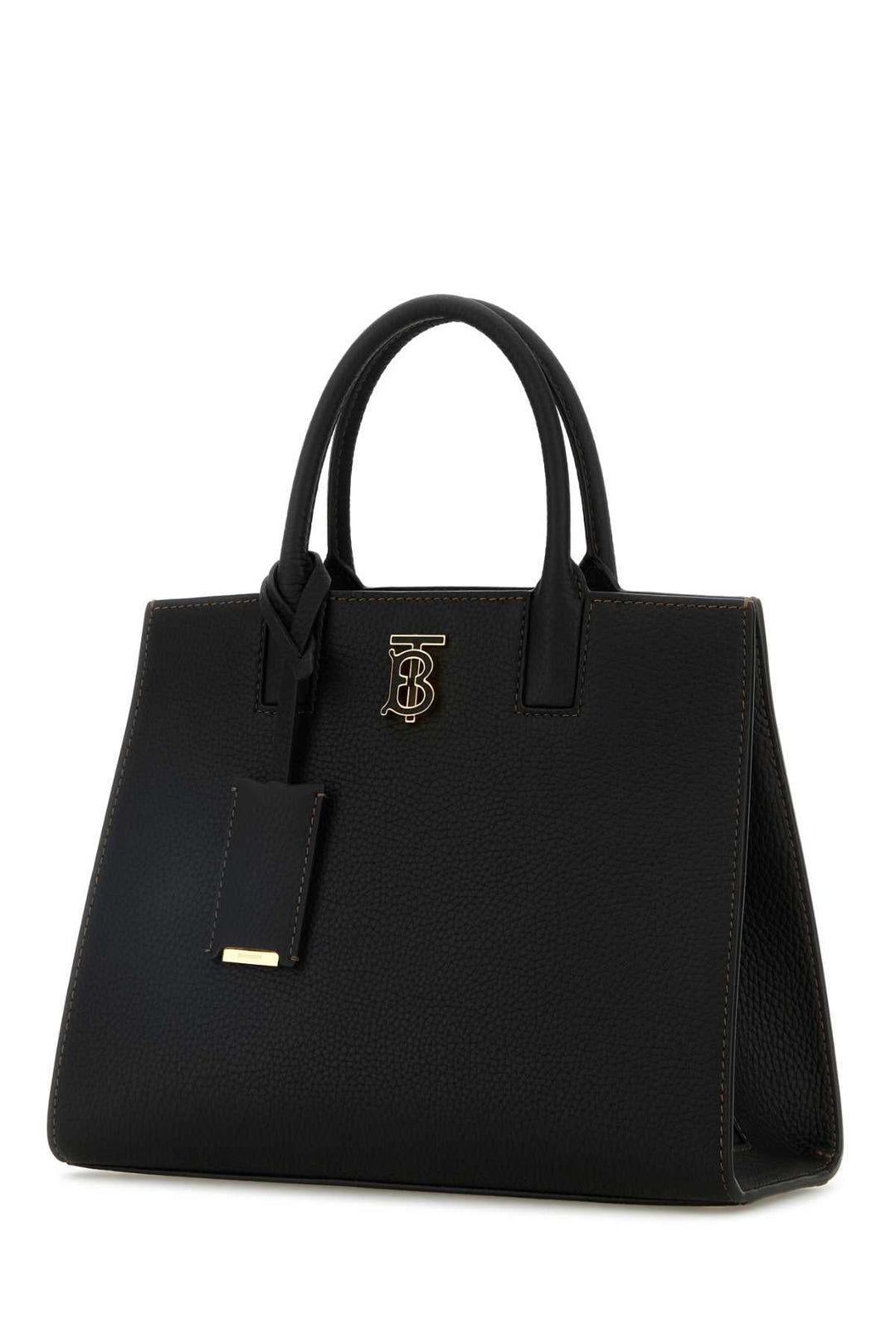 Burberry Women Black Leather Shopping Bag