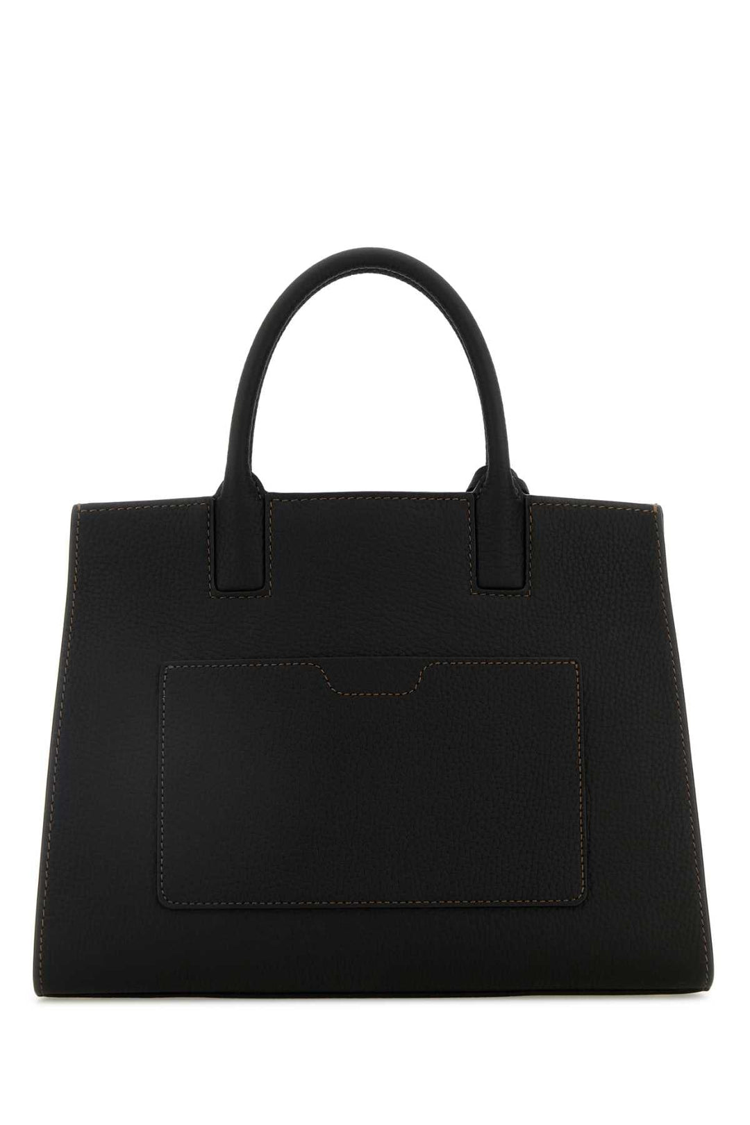 Burberry Women Black Leather Shopping Bag