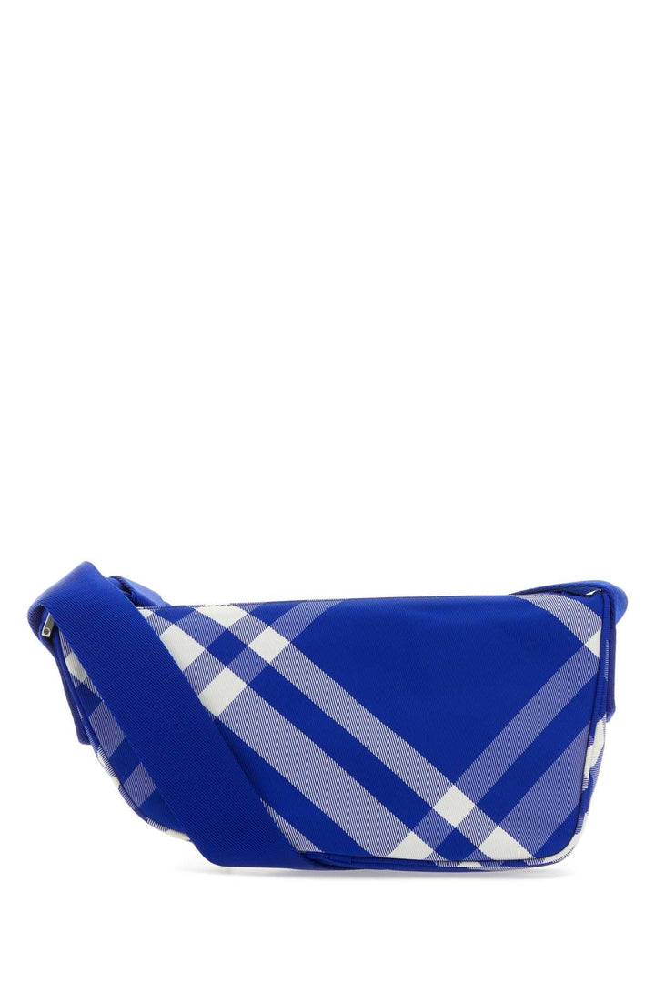 Burberry Men Embroidered Nylon Shield Crossbody Bag