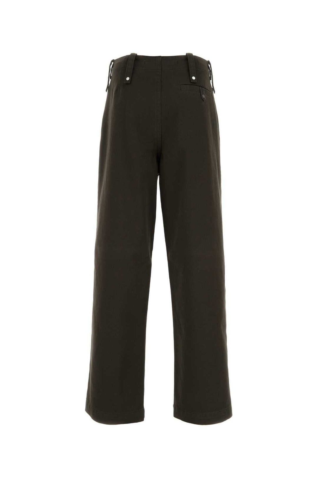 Burberry Men Chocolate Cotton Wide-Leg Pant
