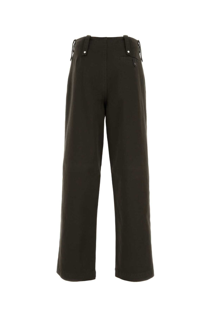 Burberry Men Chocolate Cotton Wide-Leg Pant