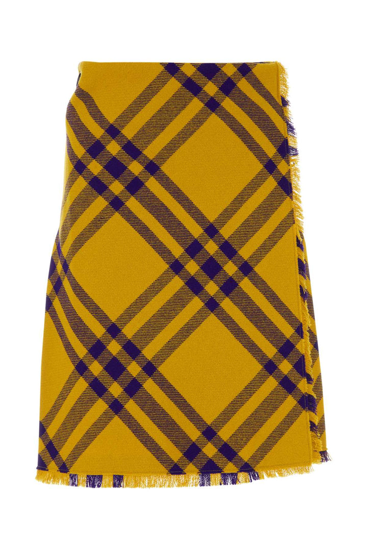 Burberry Women Embroidered Wool Skirt
