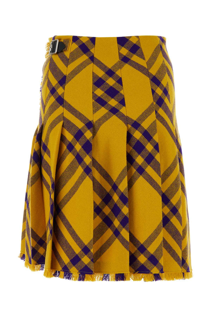 Burberry Women Embroidered Wool Skirt