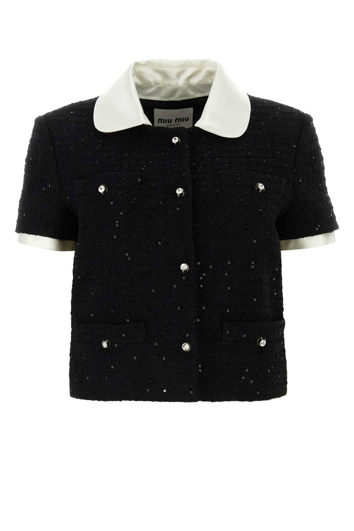 Miu Miu Women Black Boucle Cardigan