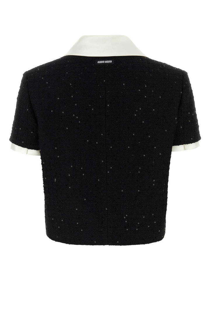 Miu Miu Women Black Boucle Cardigan