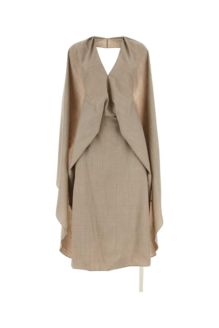 Fendi Women Cappuccino Flannel Dress