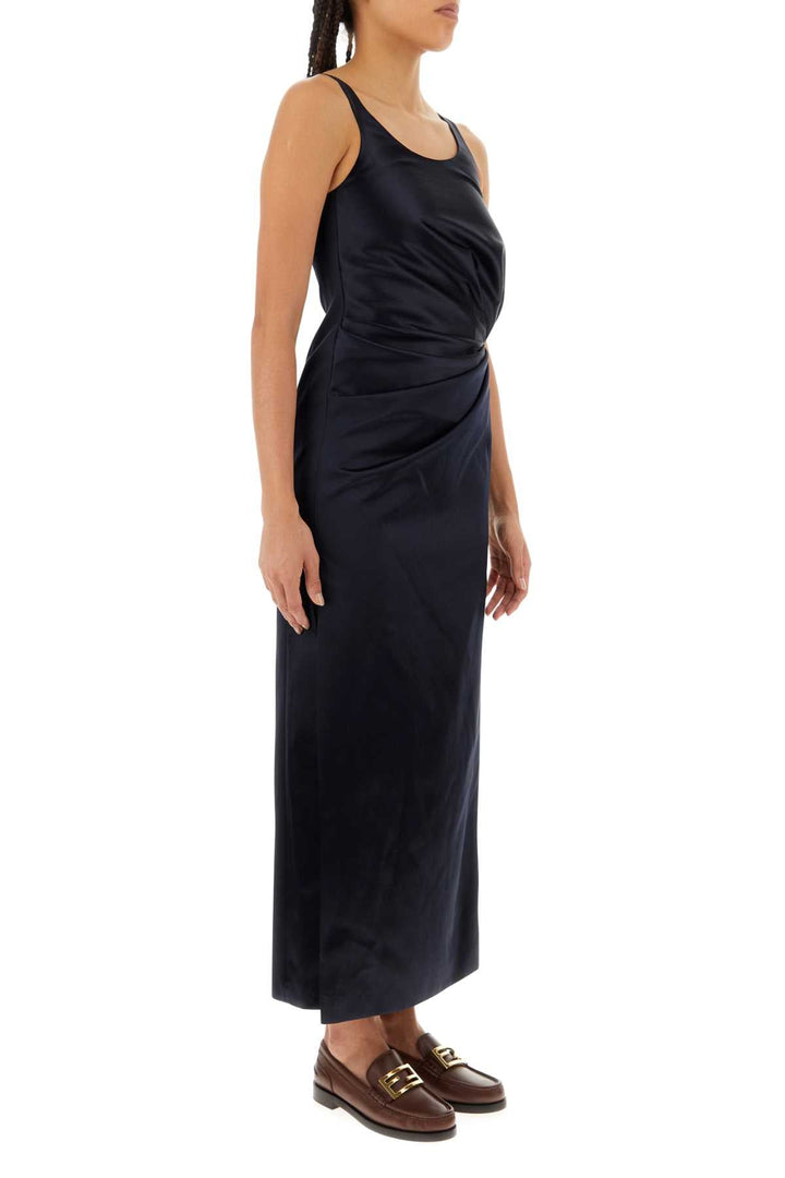 Fendi Women Midnight Blue Satin Dress