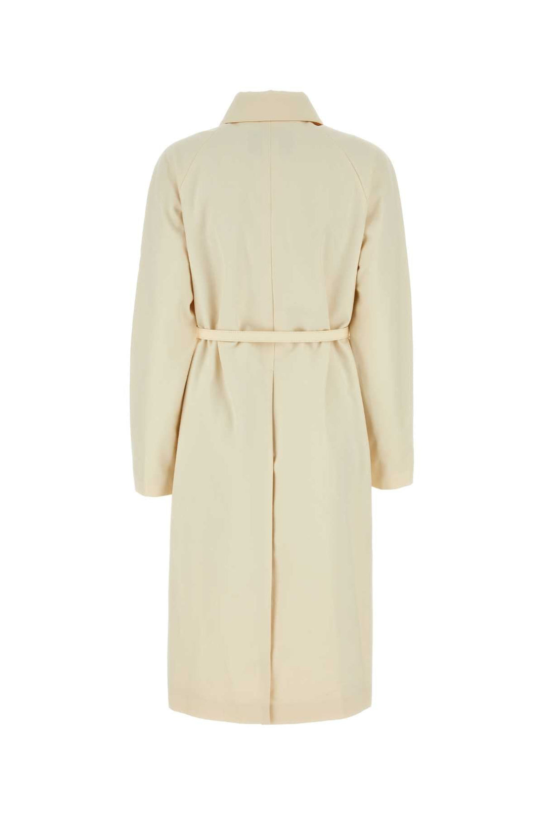 Fendi Women Ivory Polyester Blend Overcoat