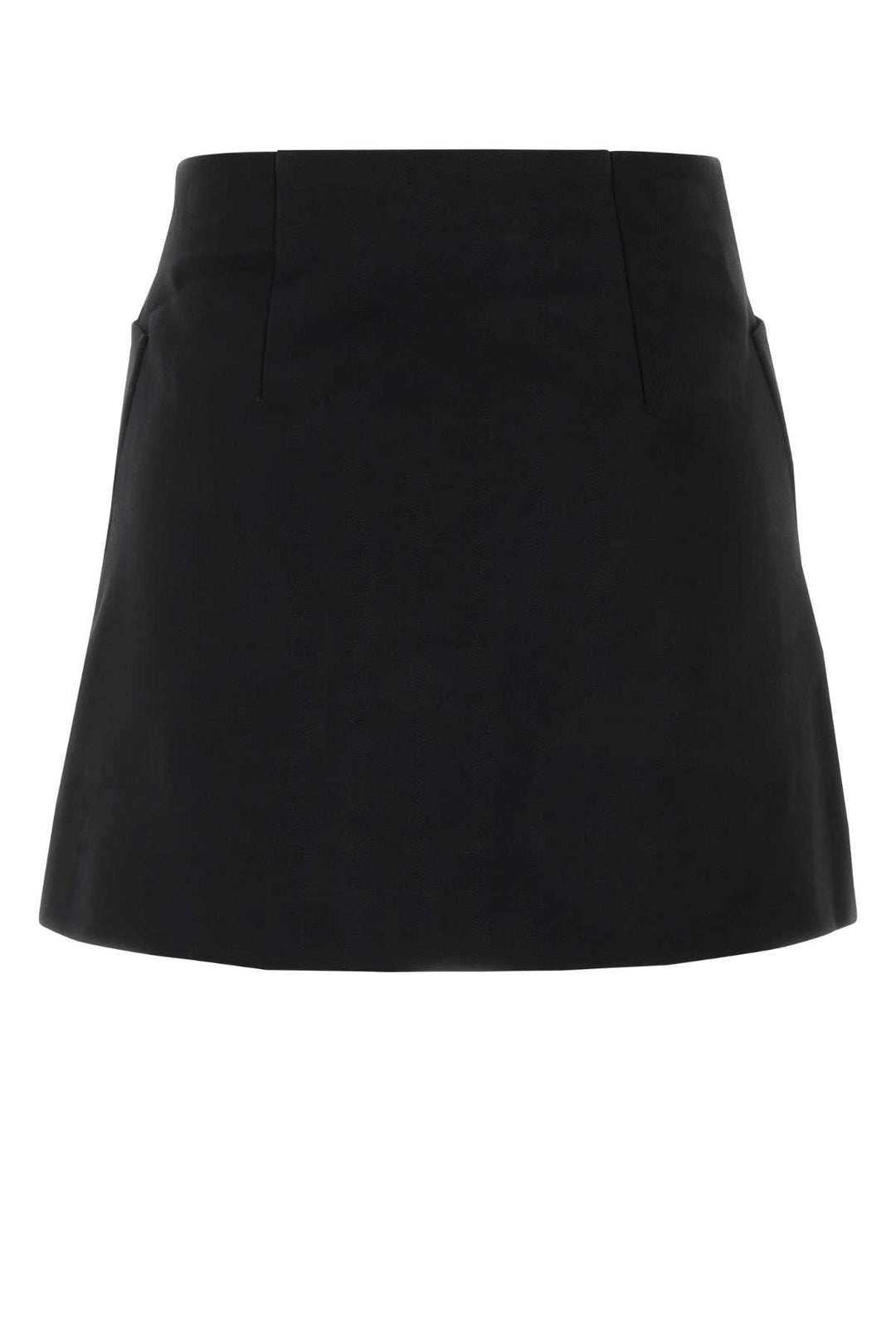 Prada Women Black Wool Mini Skirt