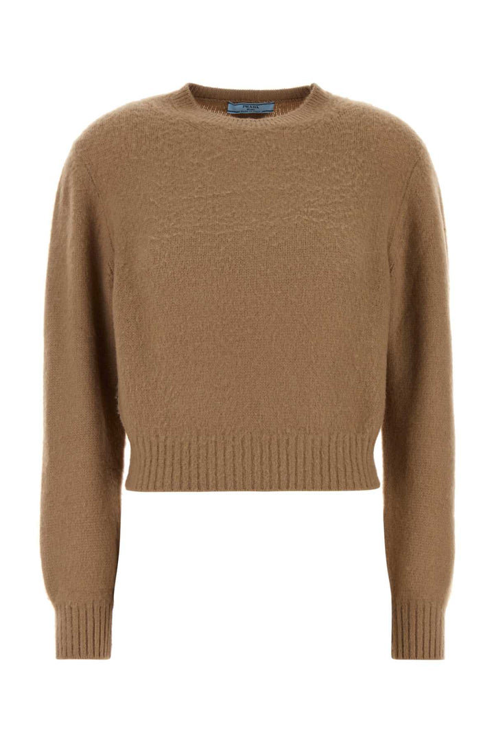 Prada Women Biscuit Cashmere Sweater