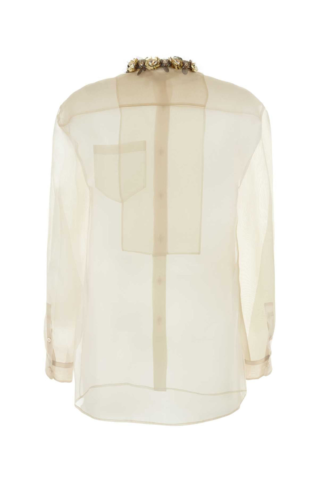 Prada Women Sand Silk Shirt