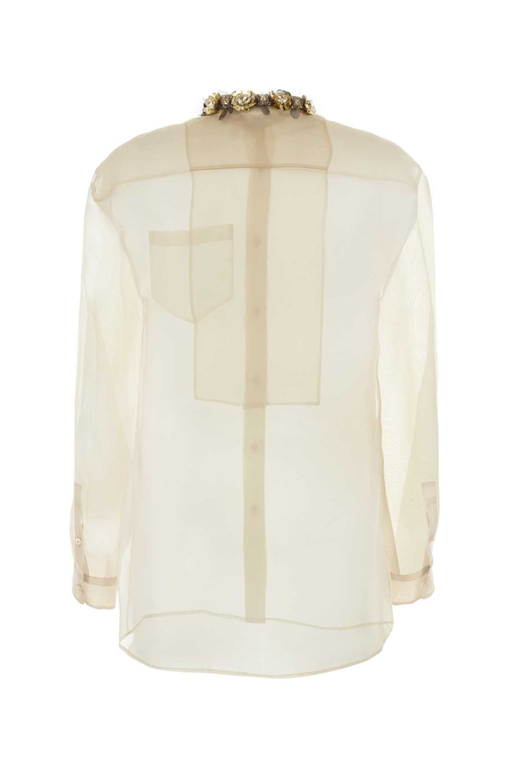Prada Women Sand Silk Shirt