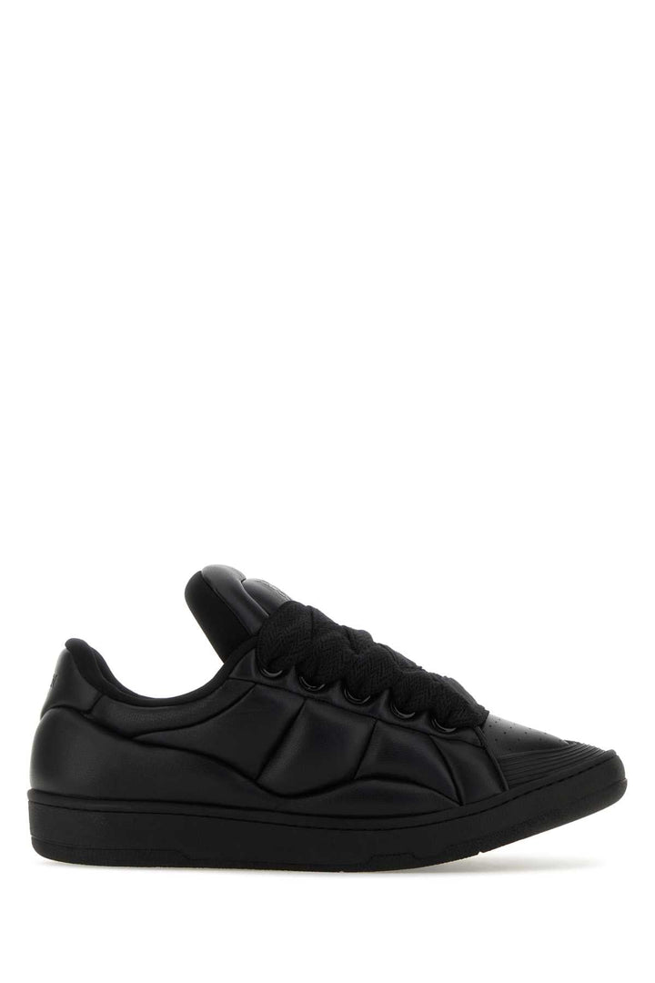 Lanvin Men Black Leather Curb Xl Sneakers
