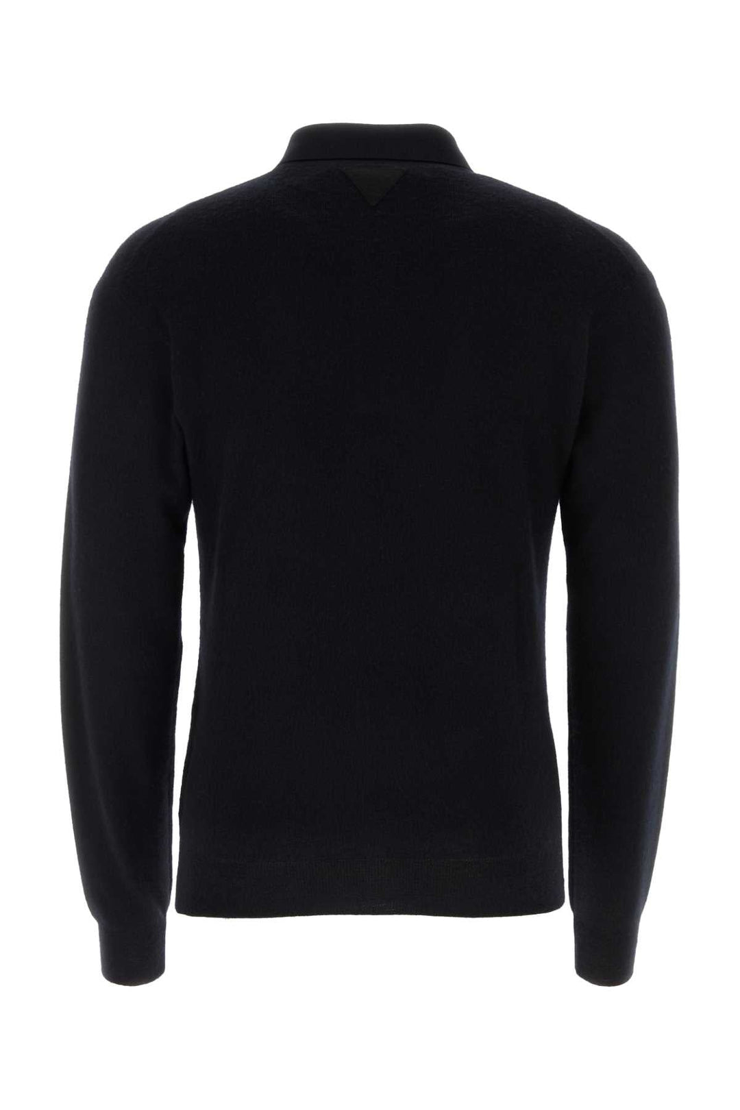 Prada Men Black Cashmere Blend Polo Shirt