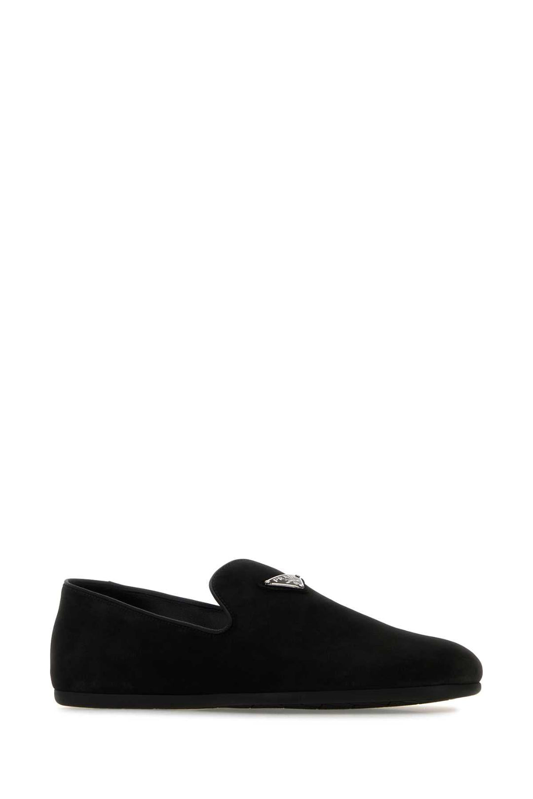 Prada Men Black Suede Loafers
