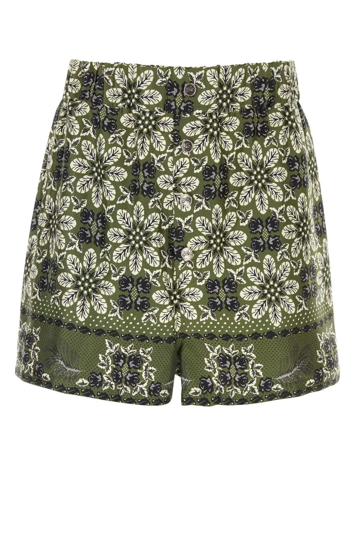 Etro Men Printed Silk Bermuda Shorts
