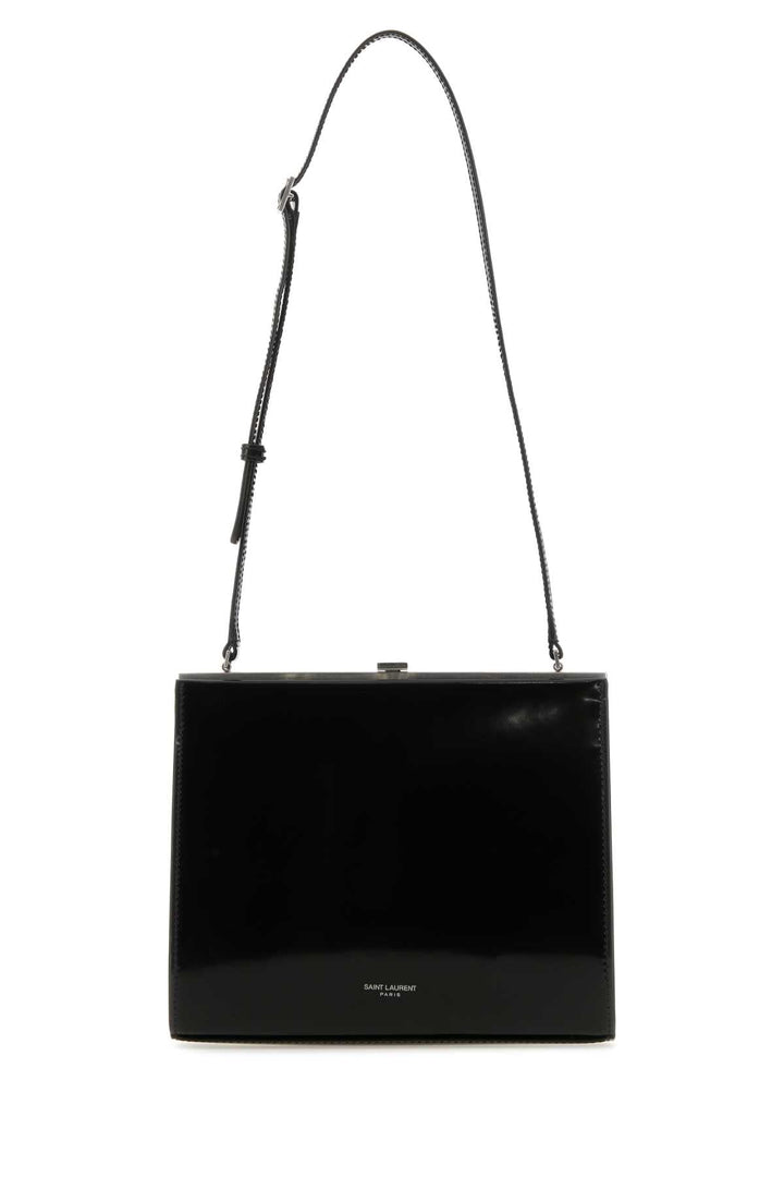 Saint Laurent Women Black Leather Le Anne-Marie Shoulder Bag