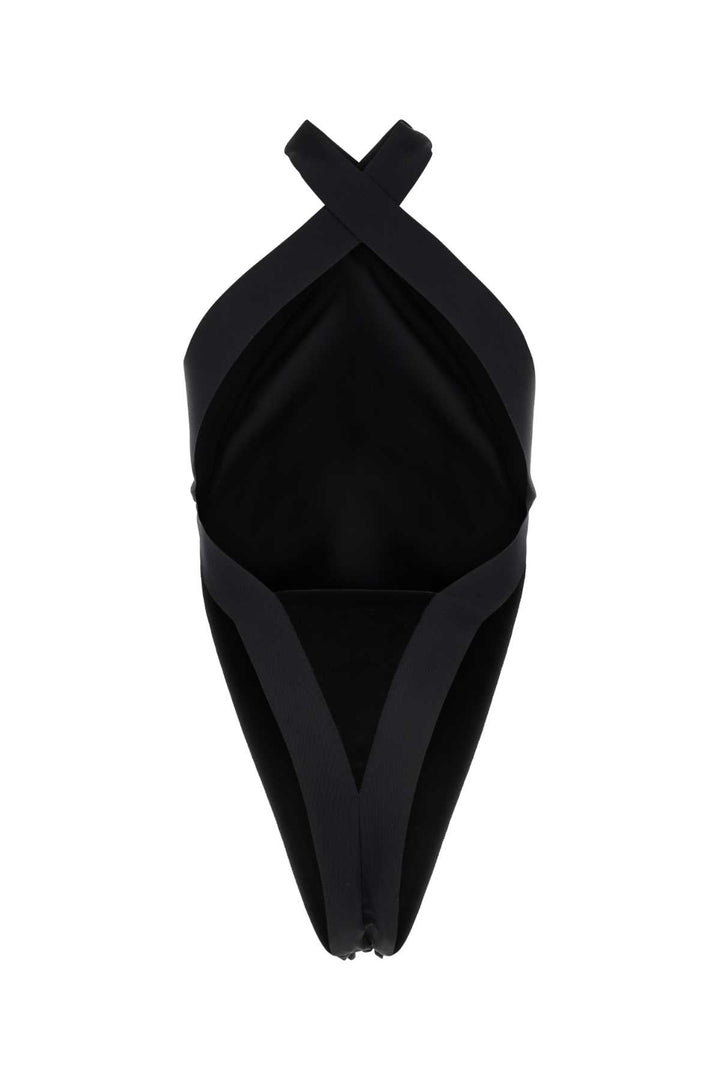 Saint Laurent Women Black Velvet Bodysuit