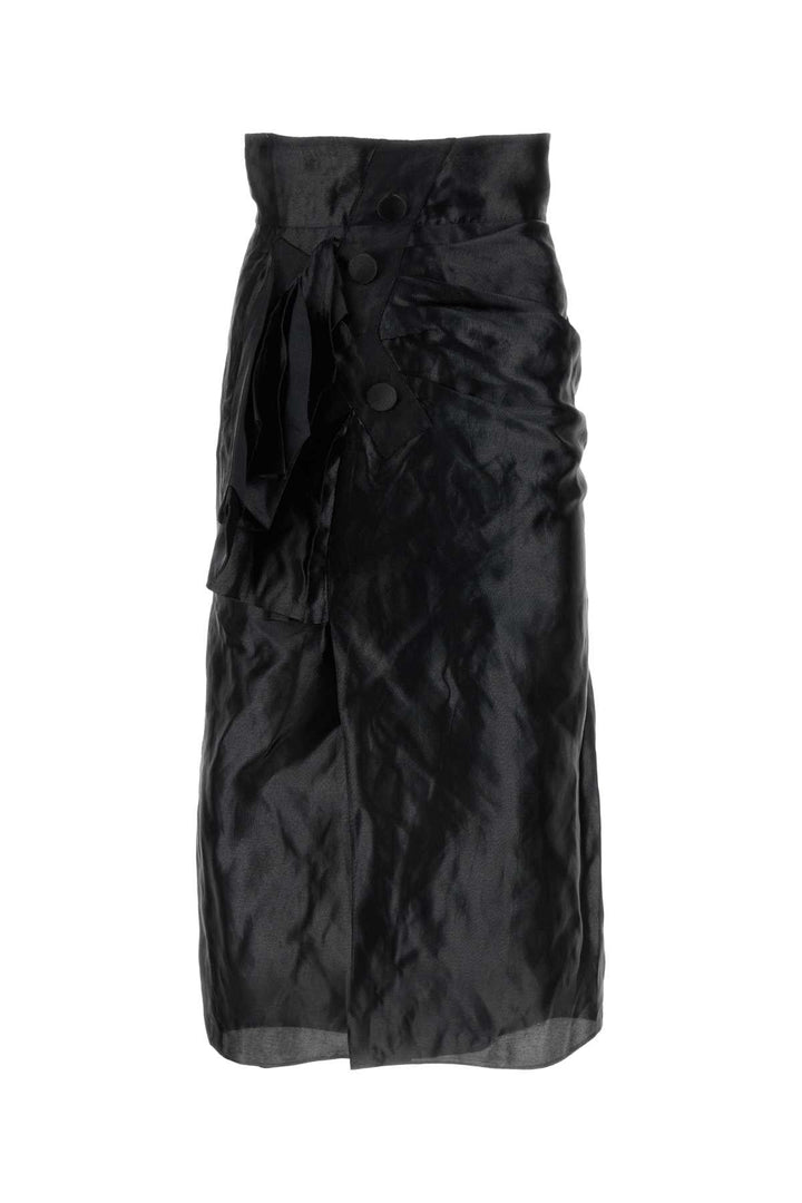 Maison Margiela Women Black Jersey Skirt