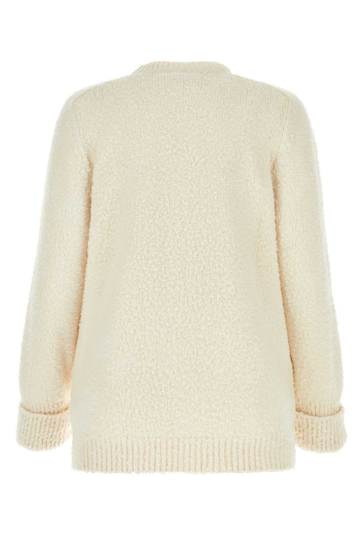 Maison Margiela Women Ivory Cotton Blend Sweater
