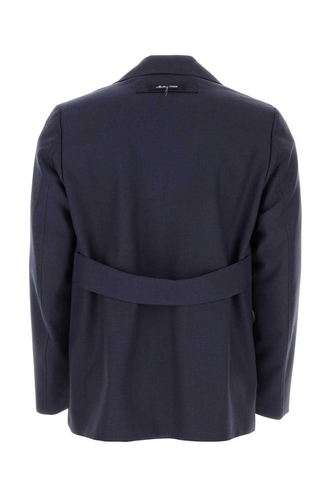 Fendi Men Blue Wool Blazer