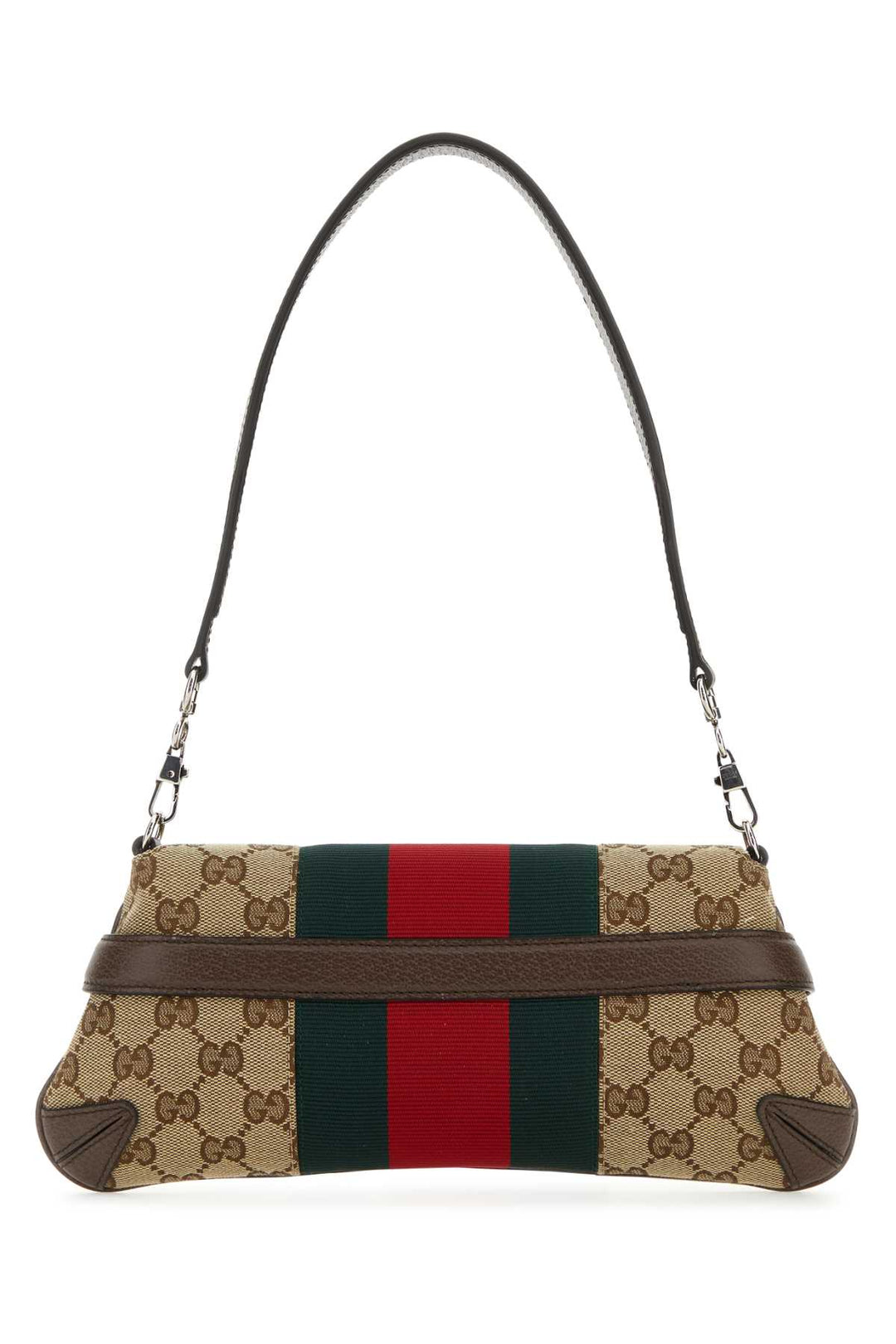 Gucci Women Original Gg Fabric Small Gucci Horsebit Chain Shoulder Bag