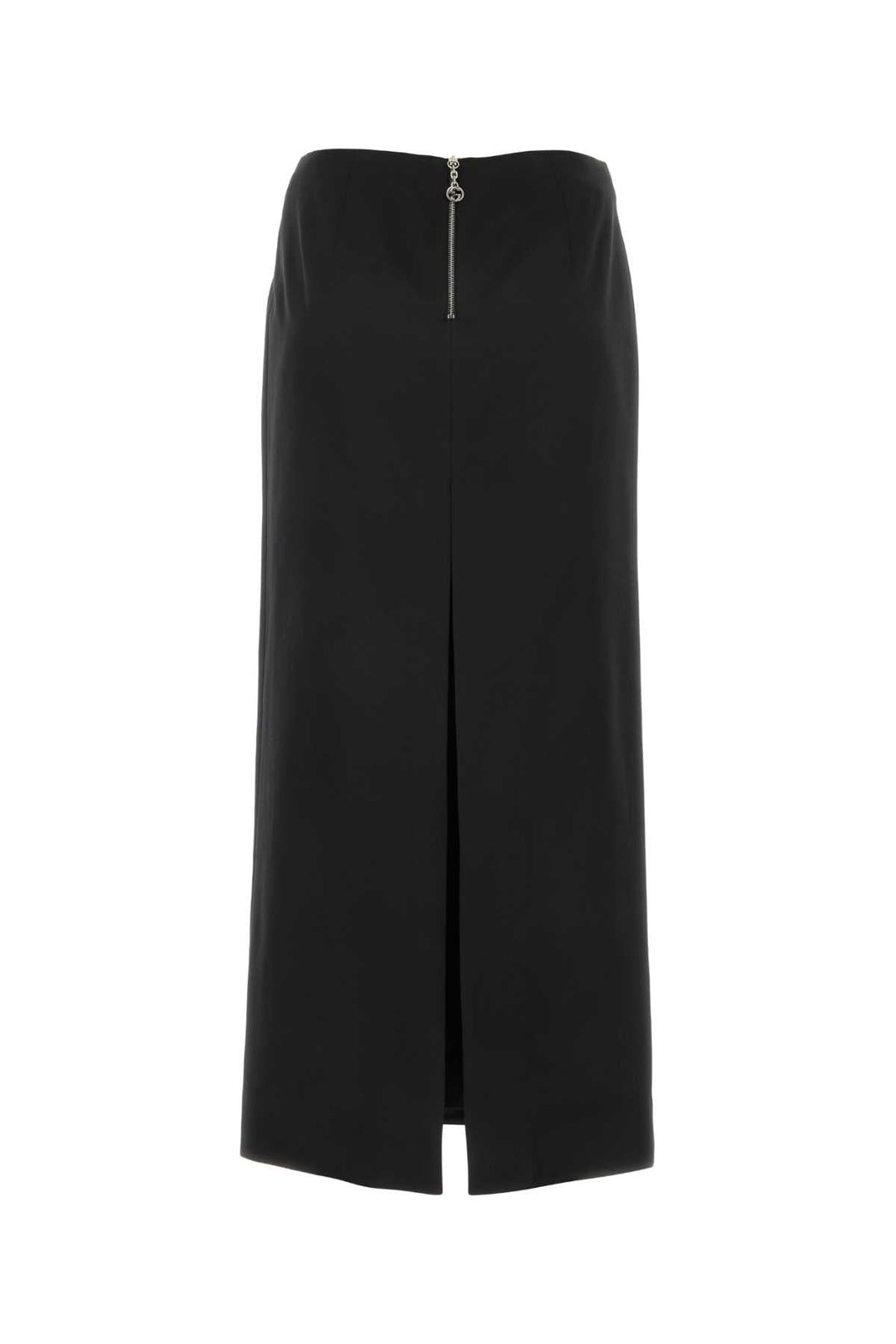Gucci Women Black Satin Skirt