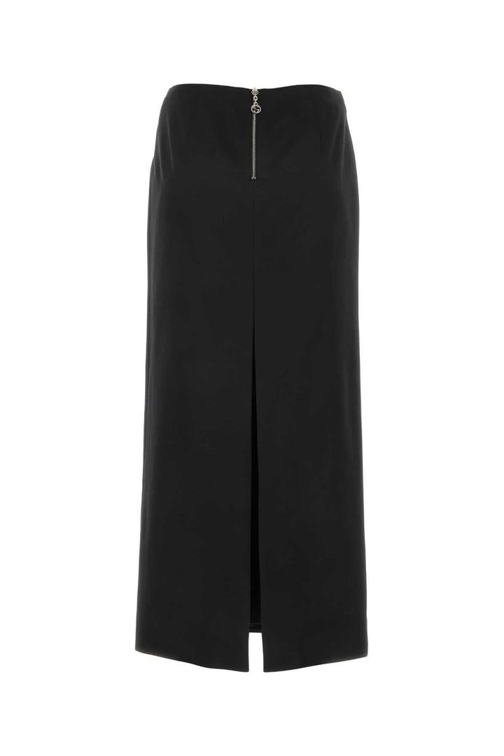 Gucci Women Black Satin Skirt