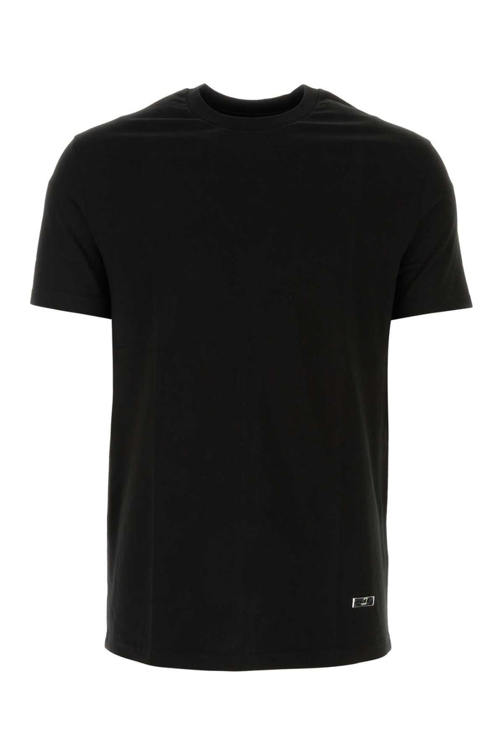 Jil Sander Men Black Cotton T-Shirt