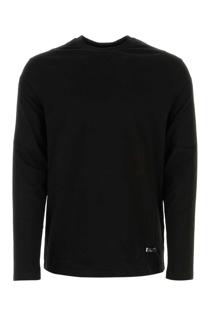 Jil Sander Men Black Cotton T-Shirt