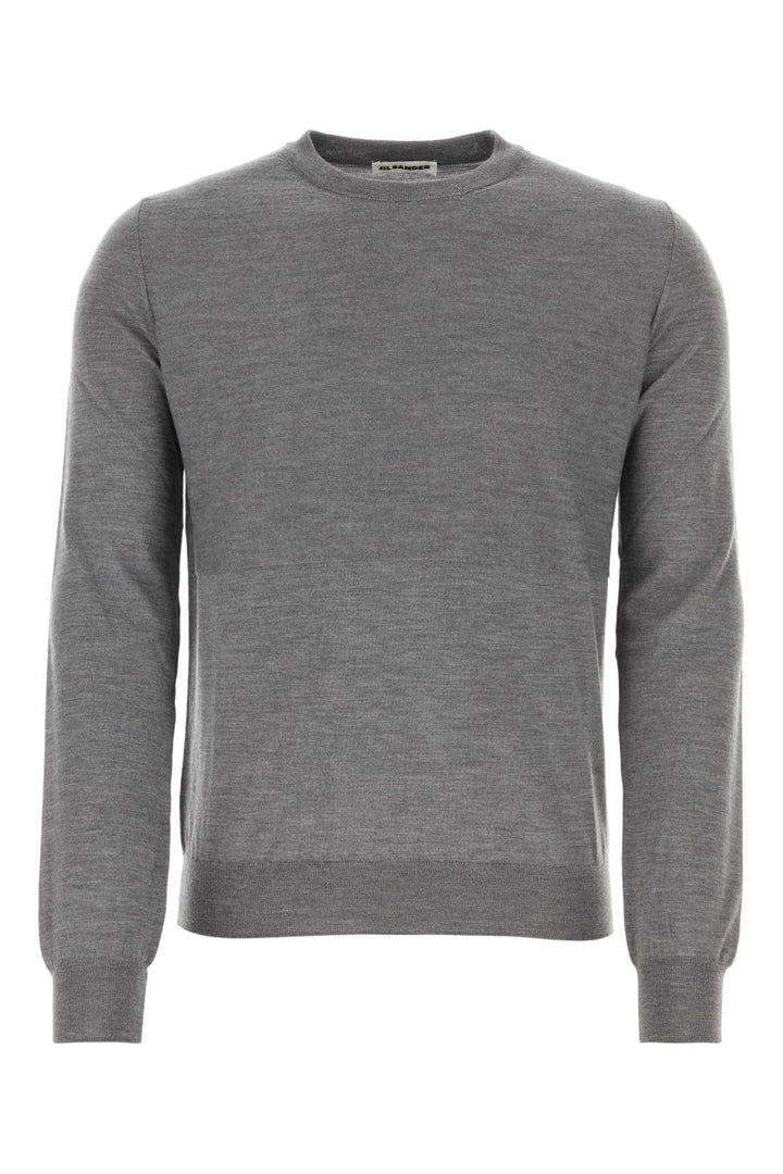 Jil Sander Men Grey Wool Sweater