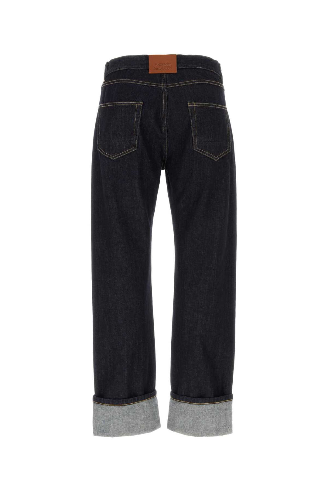 Alexander Mcqueen Men Dark Blue Denim Jeans