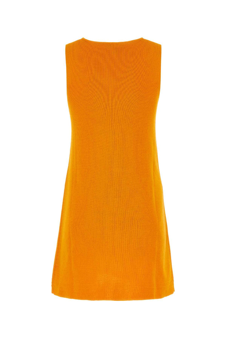 Jil Sander Women Orange Cotton Blend Dress
