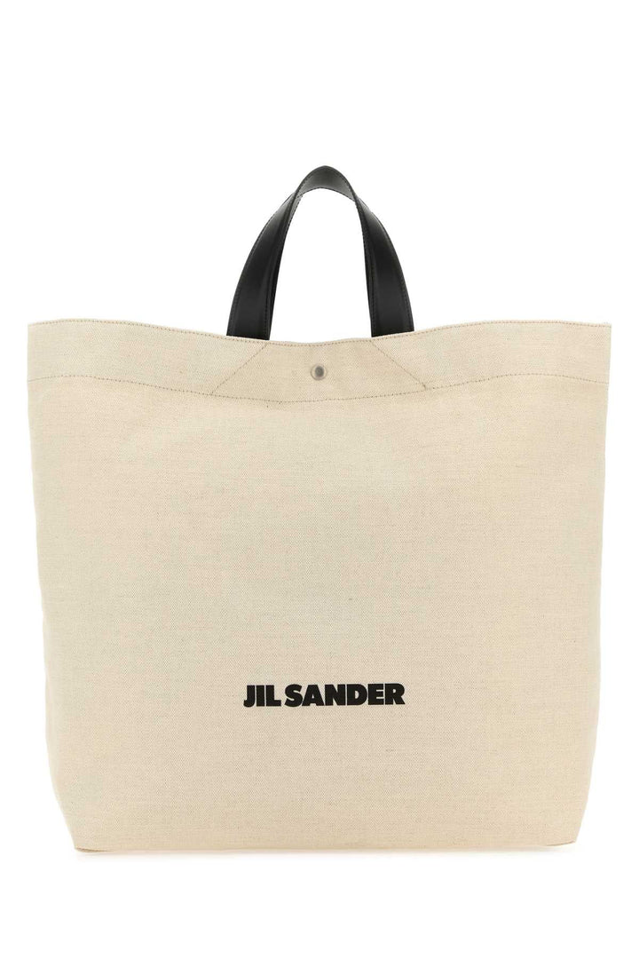 Jil Sander Women Sand Canvas Flat Shopping Bag