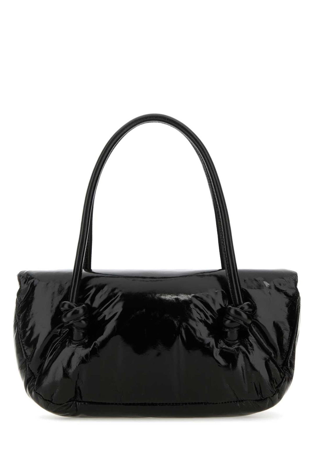 Jil Sander Women Black Leather Small Knot Handle Handbag