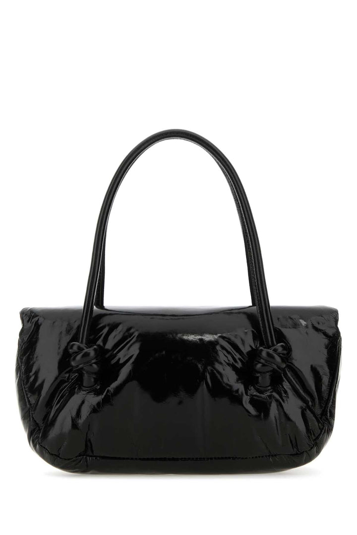Jil Sander Women Black Leather Small Knot Handle Handbag