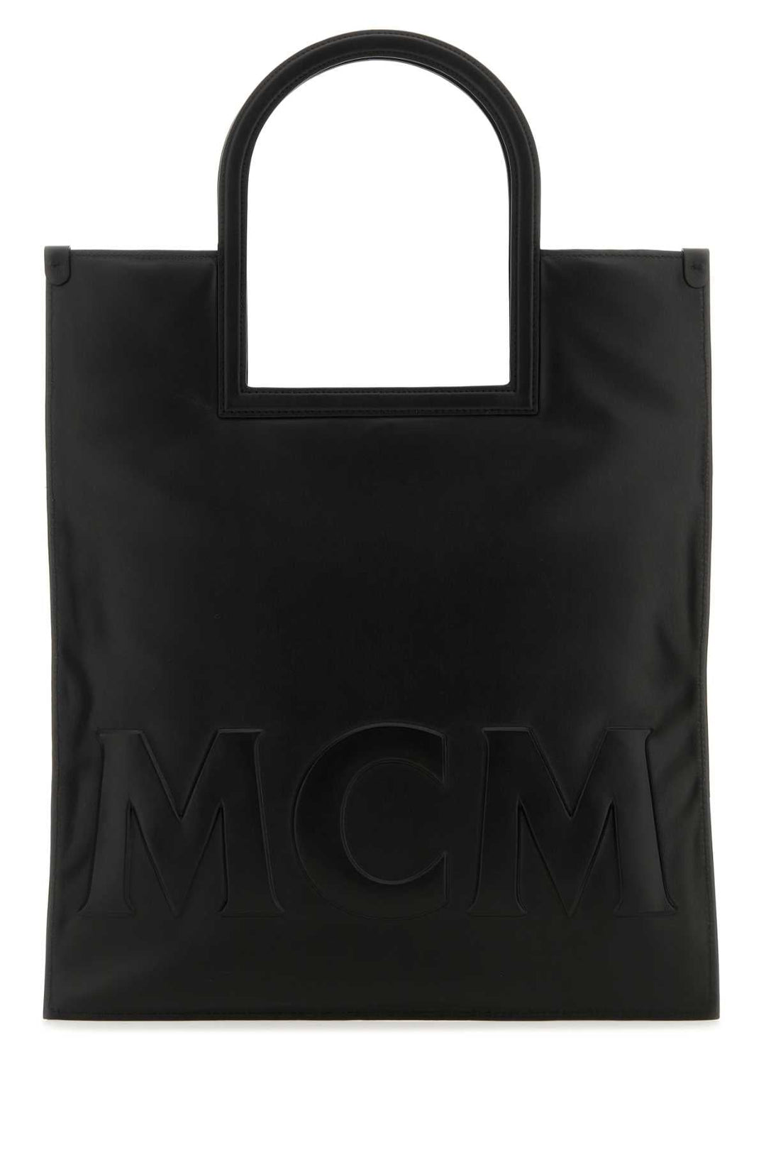 Mcm Women Black Nappa Leather Aren Shopping Bag
