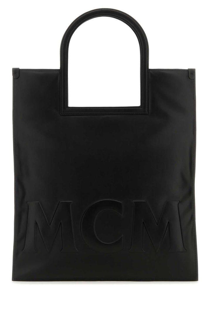Mcm Women Black Nappa Leather Aren Shopping Bag