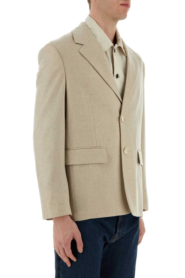 Prada Men Melange Sand Cashmere Blazer