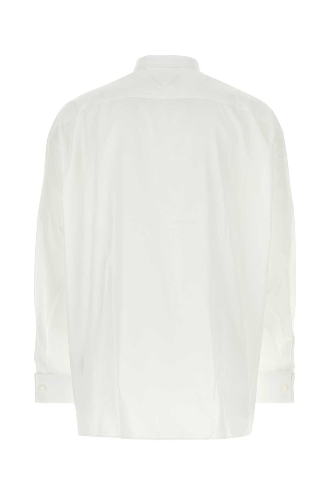 Prada Men White Poplin Shirt