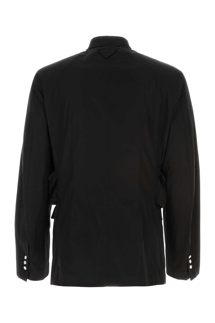 Prada Men Black Poplin Shirt